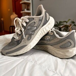 New Balance Women's Gray and Cream Sneakers